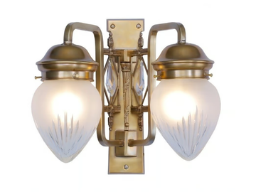 PANNON II - Brass wall lamp by Patinas Lighting - view 2